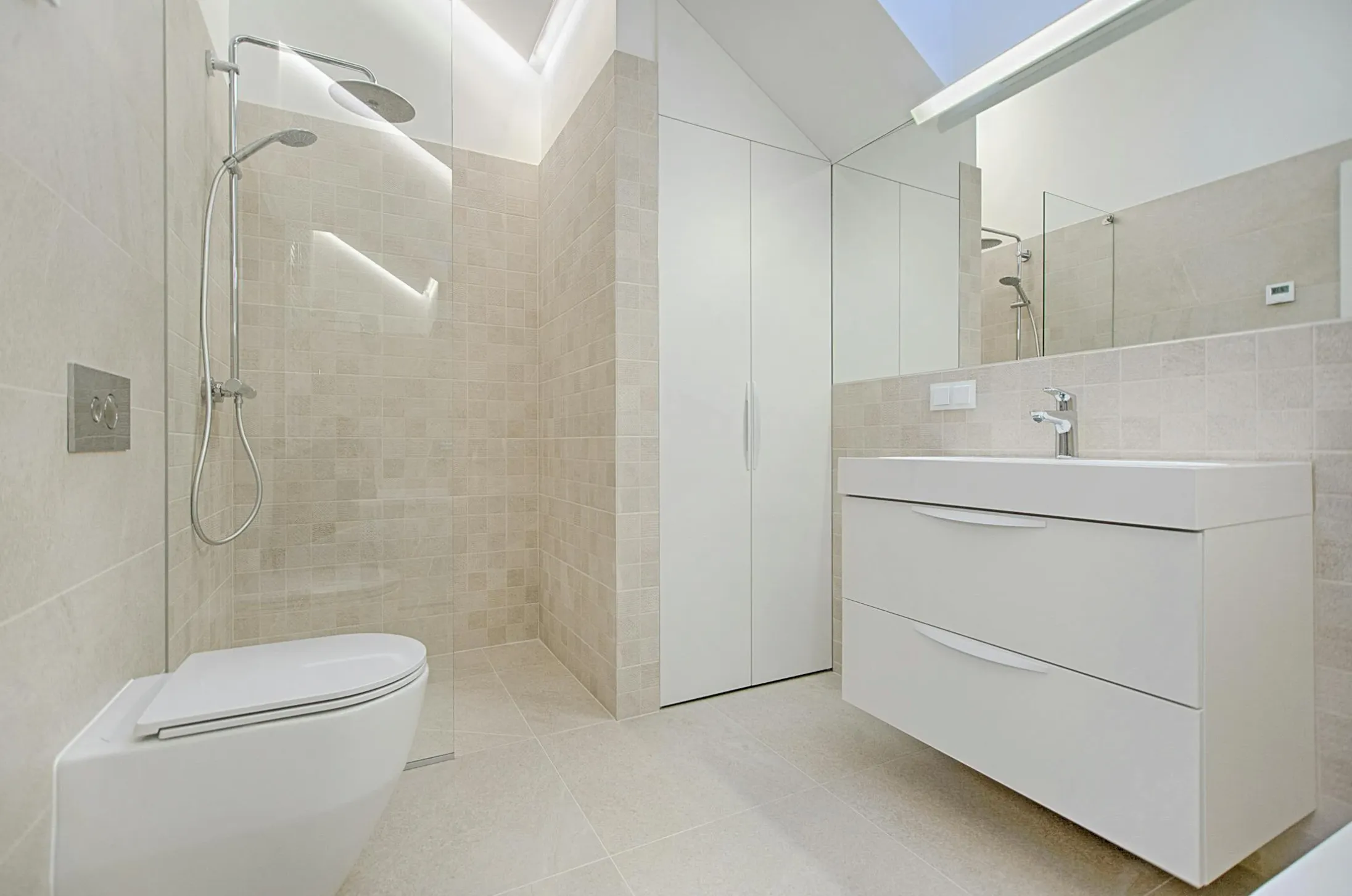 Split image showing a homeowner doing basic adjustments on a toilet tank on one side and a professional plumber working with tools on the other.